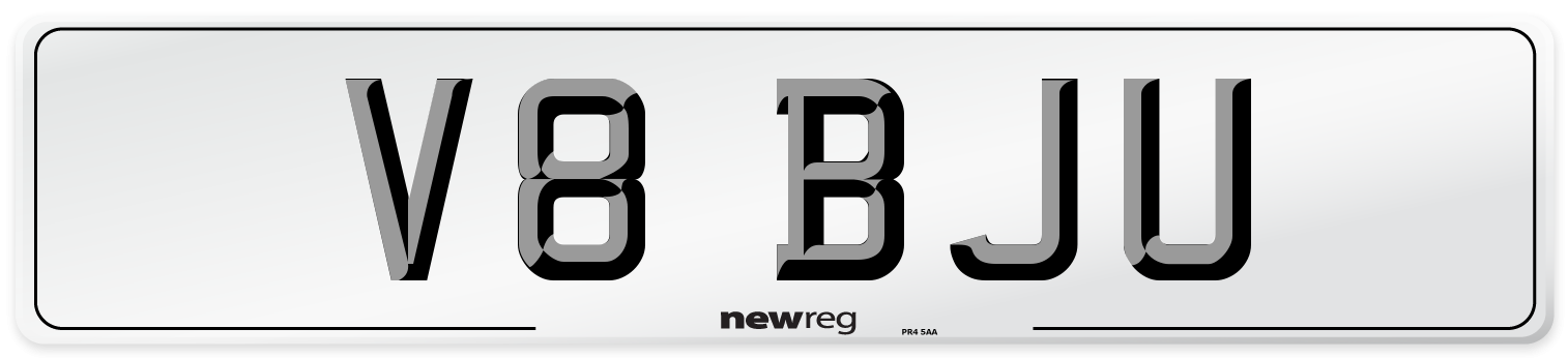 V8 BJU Number Plate from New Reg
